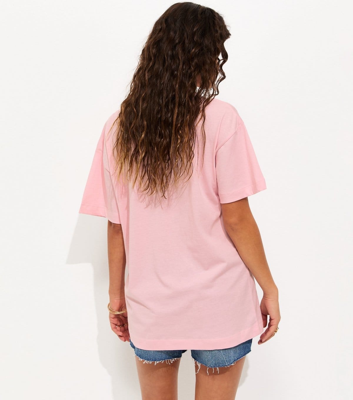 New Look Women's Light Pink Hibiscus Oversized T-Shirt New Look - 4