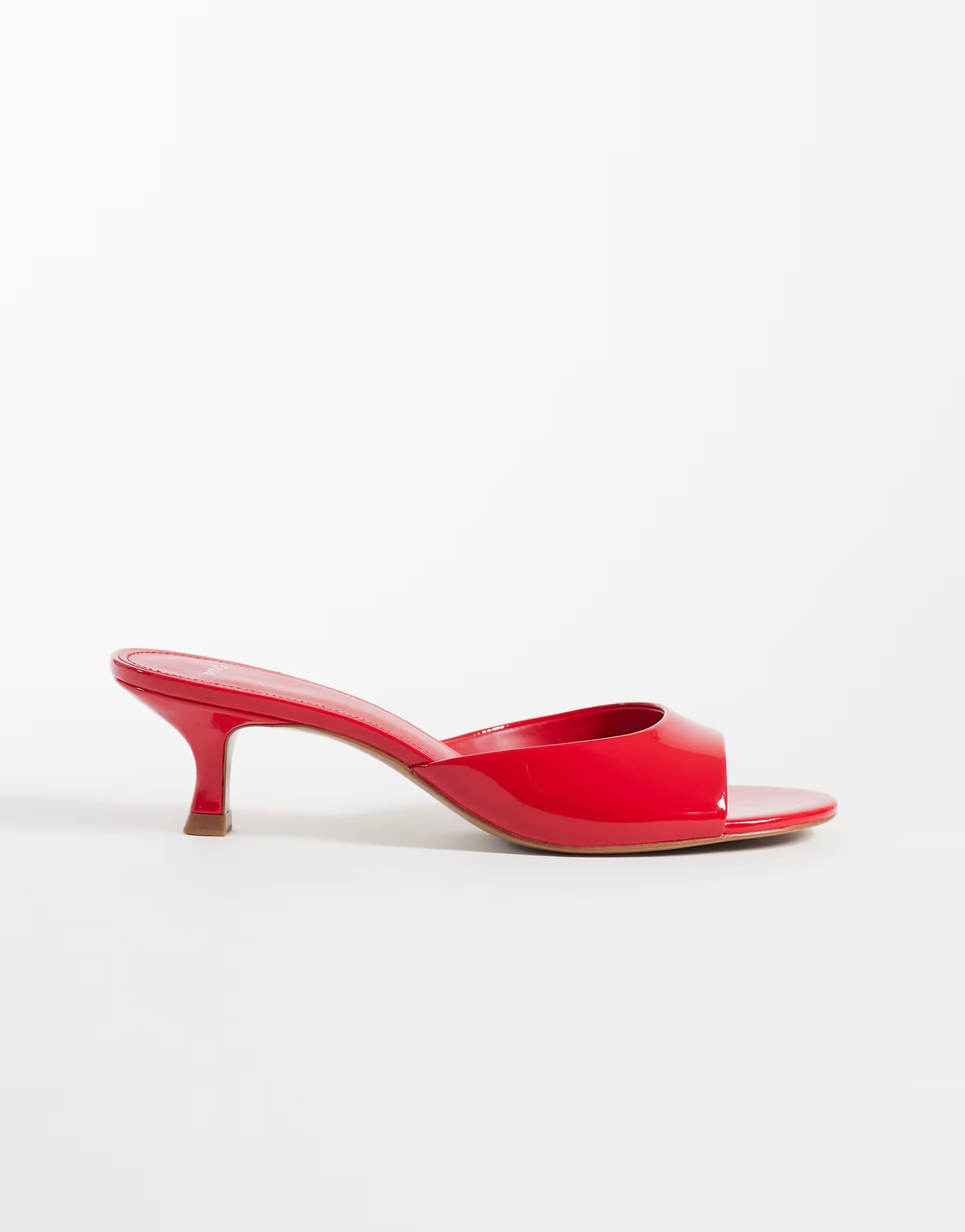 ASOS  Mango heeled mule in red 