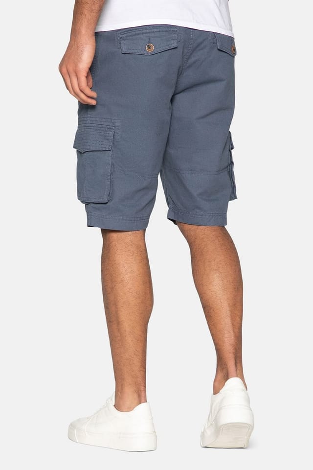 Threadbare threadbare Men's Cotton 'Bute' Cargo Shorts in Blue - 2