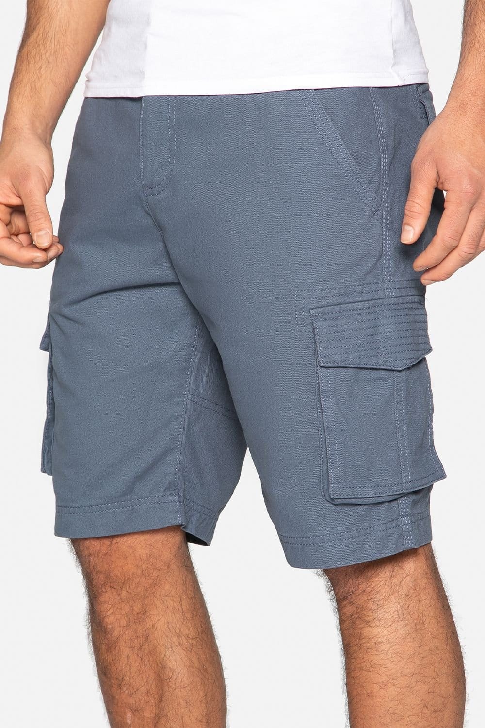 Threadbare threadbare Men's Cotton 'Bute' Cargo Shorts in Blue - 4