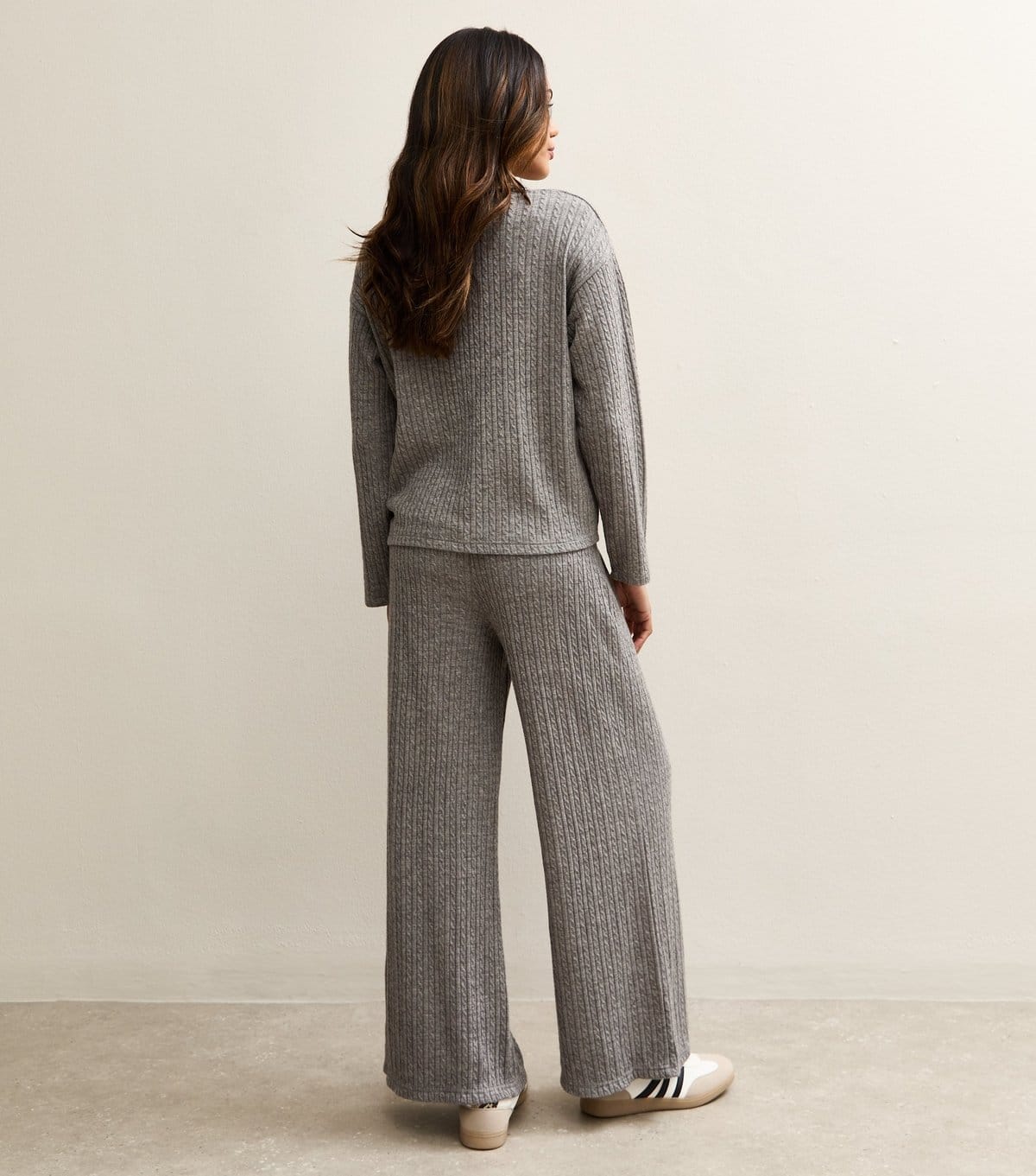 New Look Women's Maternity Mid Grey Soft Touch Wide Leg Trousers New Look - 4