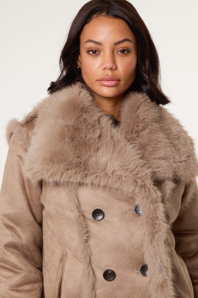 Blue Vanilla Blue Vanilla Women's Camel Reversible Short Faux Fur Coat - 3