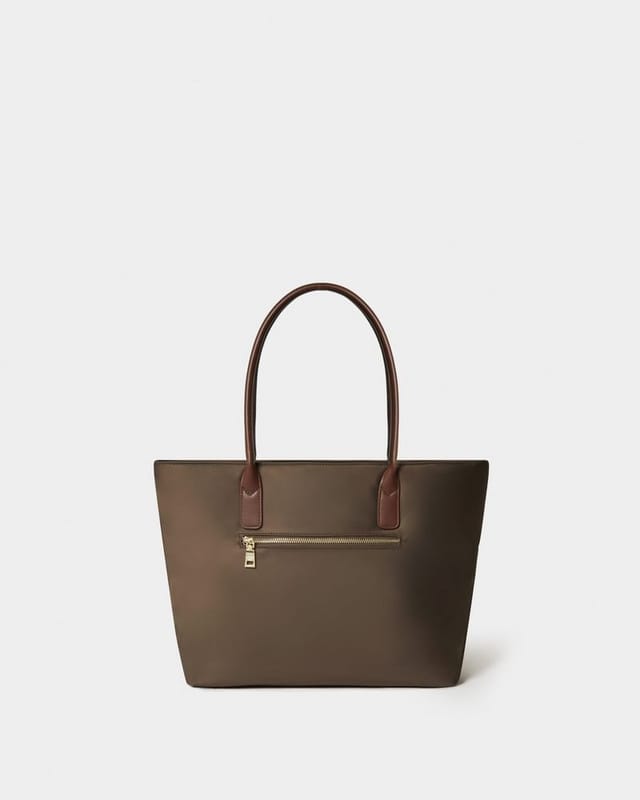 OSPREY LONDON OSPREY LONDON Women's The Voyage Nylon Tote Bag in Chocolate - 2