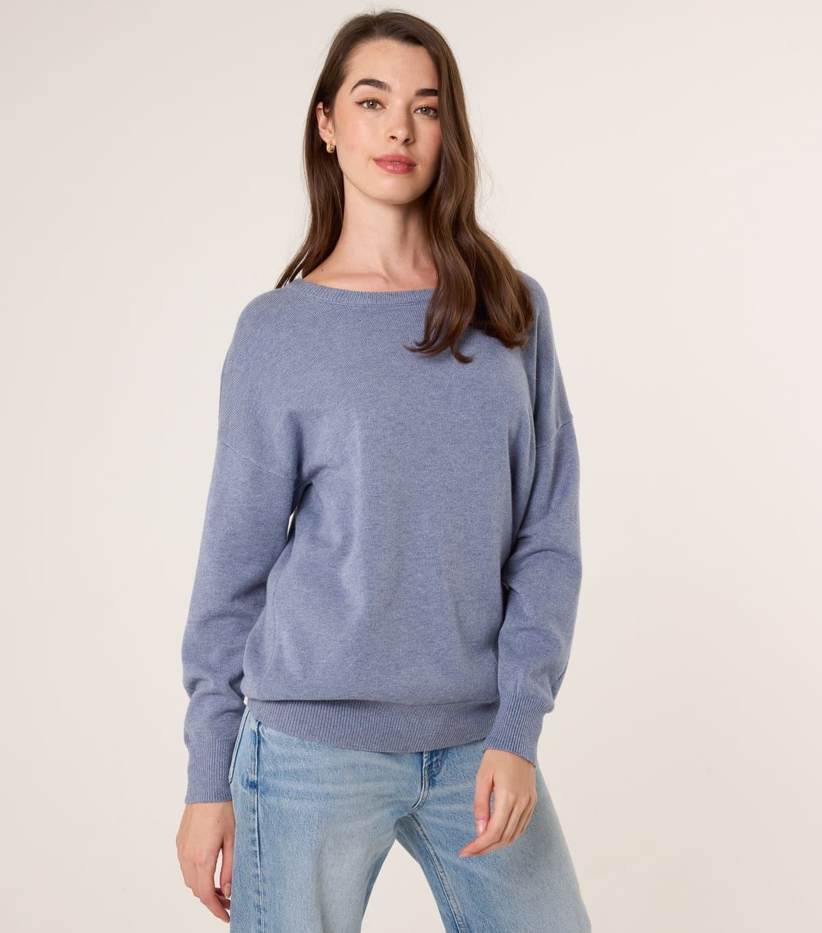 Blue Vanilla Women's Blue Round Neck Jumper Blue Vanilla New Look