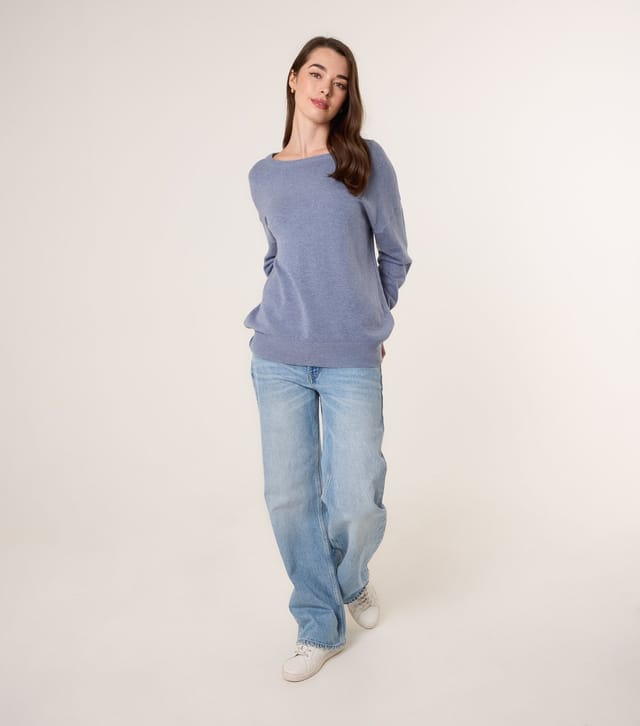 Blue Vanilla Women's Blue Round Neck Jumper Blue Vanilla New Look - 2