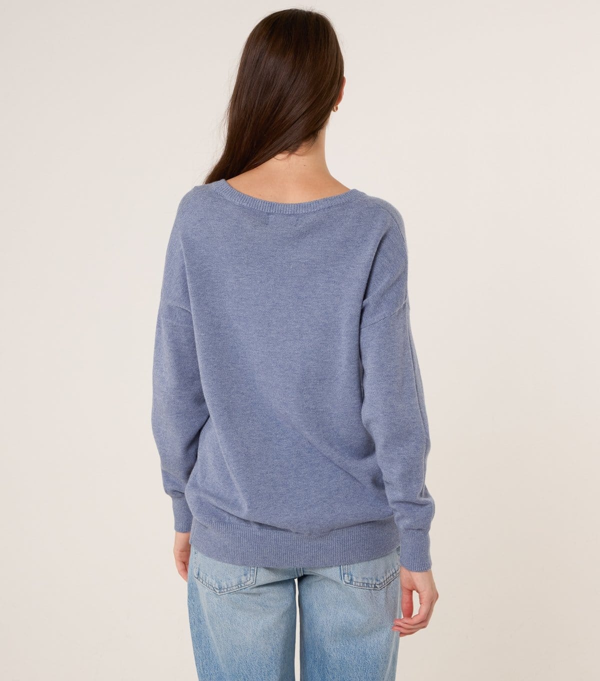 Blue Vanilla Women's Blue Round Neck Jumper Blue Vanilla New Look - 4