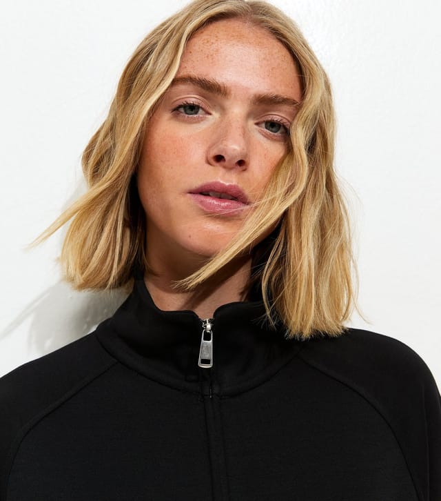 New Look Women's Premium Black High Neck Zip Up Sweatshirt New Look - 3