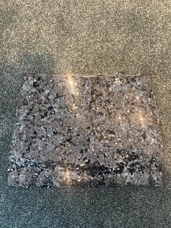 Bershka Grey Sequin Skirt