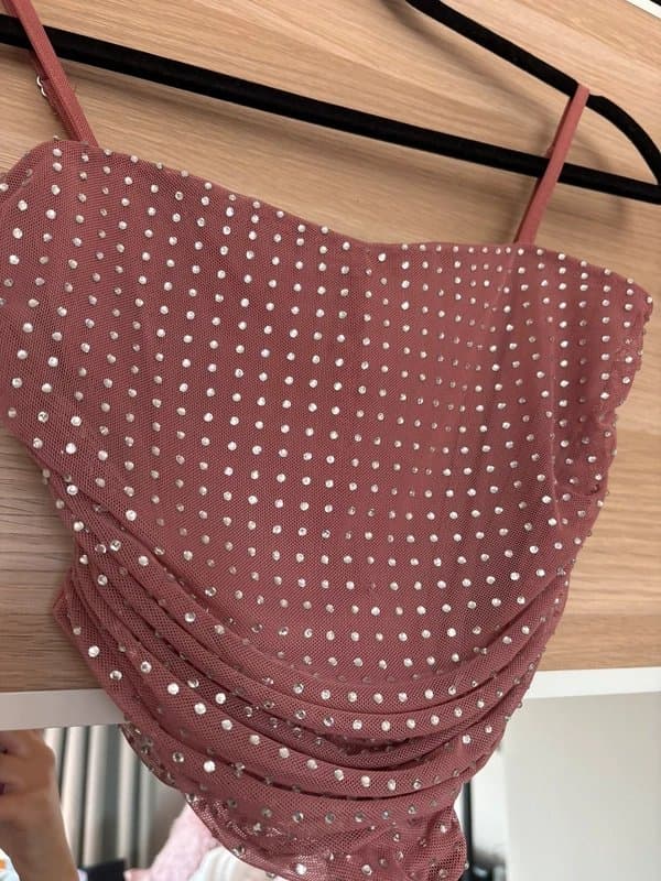 Bershka Size S embellished corset top bershka