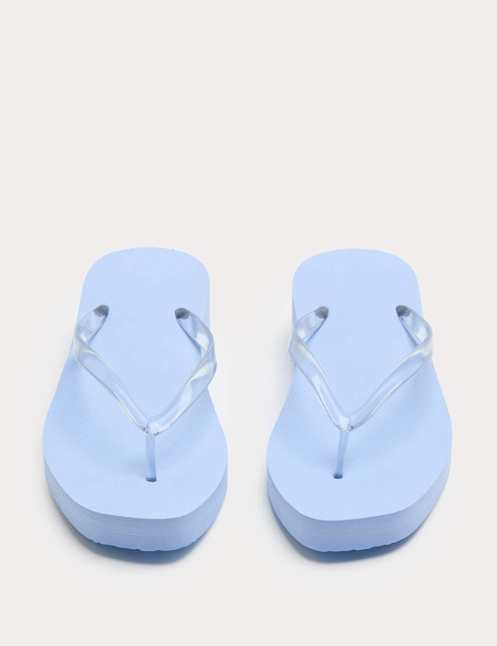 Marks & Spencer M&S Cornflower Wedge Flatform Flip Flops