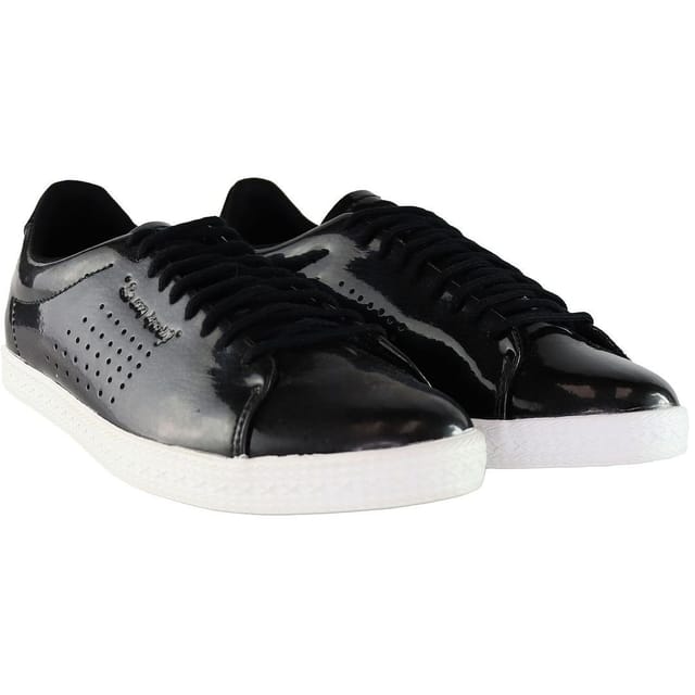 Le Coq Sportif Le Coq Sportif Women's Charline Coated S Lace-Up Black Smooth Leather Trainers - 2