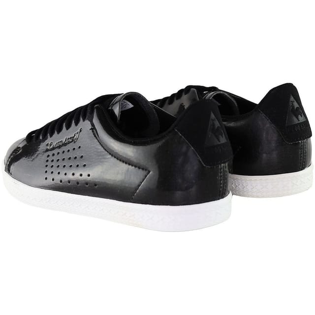 Le Coq Sportif Le Coq Sportif Women's Charline Coated S Lace-Up Black Smooth Leather Trainers - 3