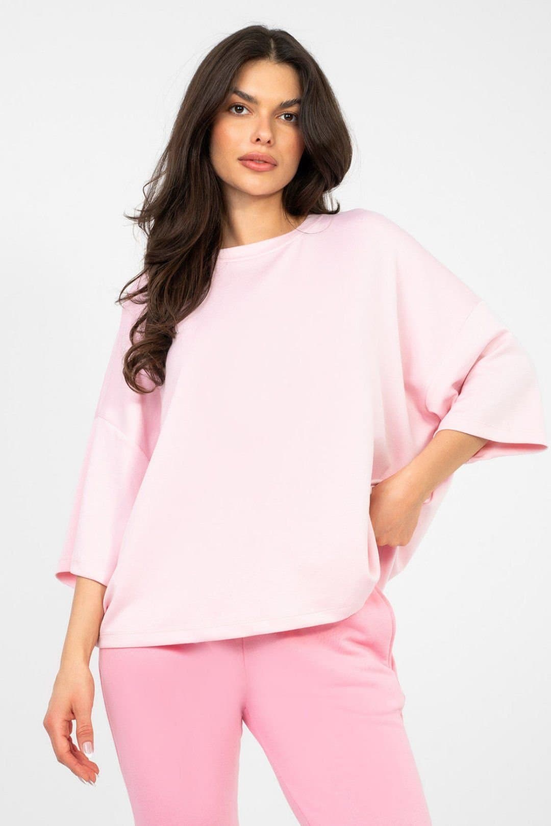 Love Lace Love Lace Pink Viscose Loose Fit Blouse