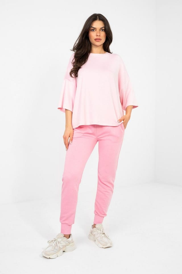 Love Lace Love Lace Women's Buttery Soft Viscose Loose Fit Blouse in Pink - 2
