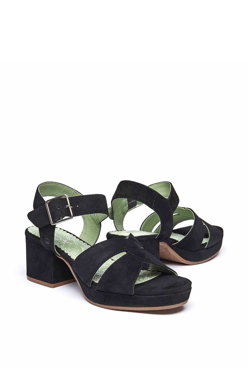 Moshulu Moshulu Women's 'Araniko' Chunky Heel Sandals in Black - 2