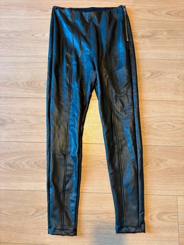 New Look Leather look trousers