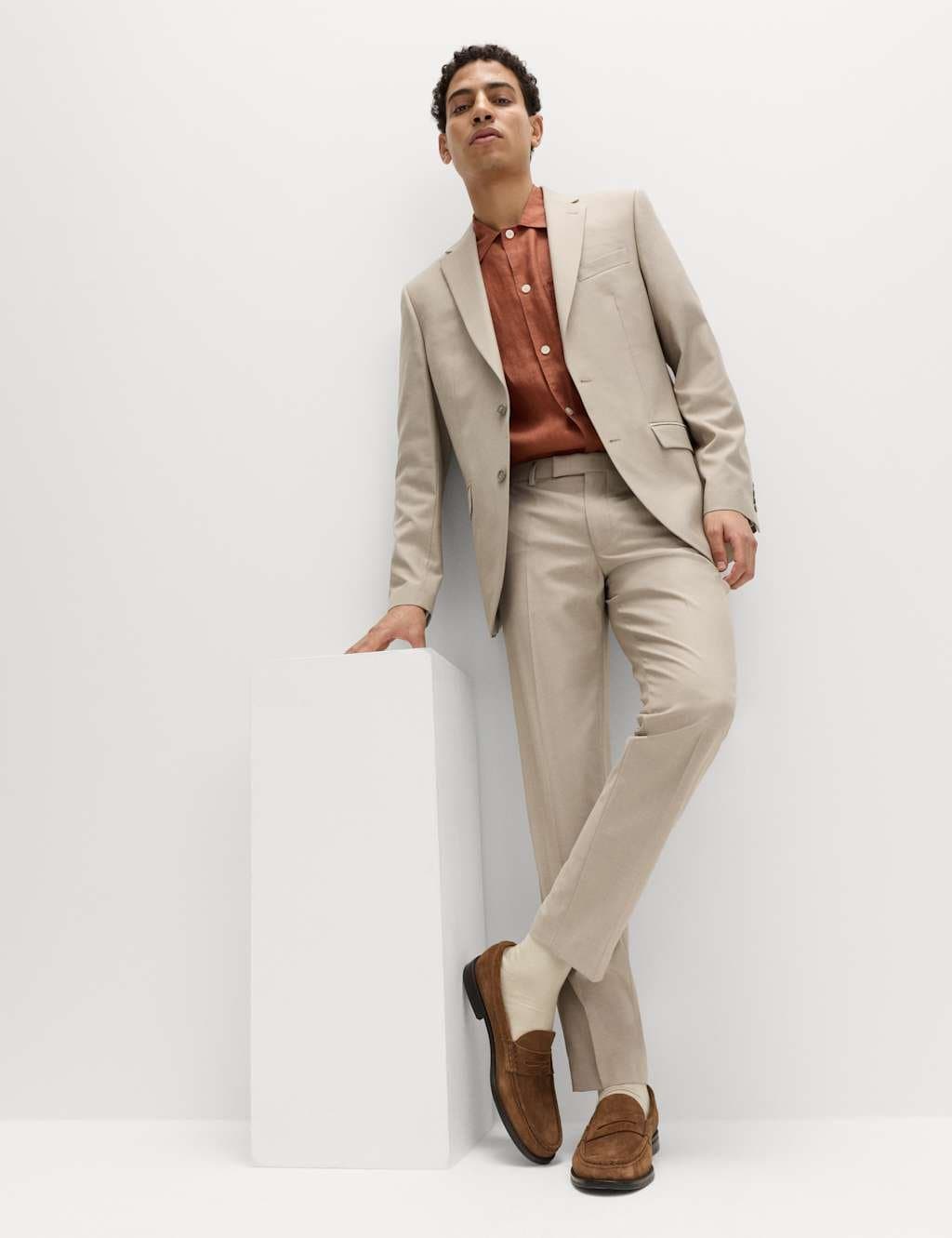 Marks & Spencer M&S Slim Fit Stretch Ultimate Suit Jacket Neutral