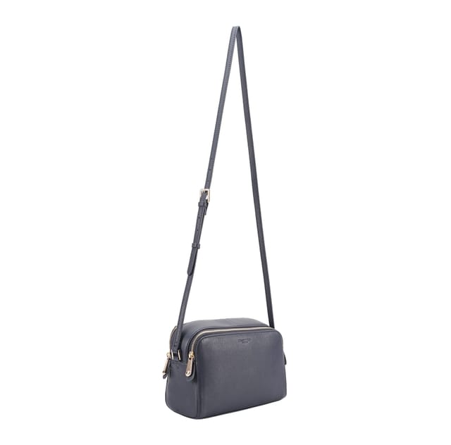 Paul Costelloe Paul Costelloe Women's Mantaro Leather Cross Body Bag in Navy - 3