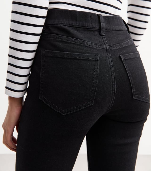 New Look Women's Washed Black Pull On Bootcut Jeggings New Look - 2