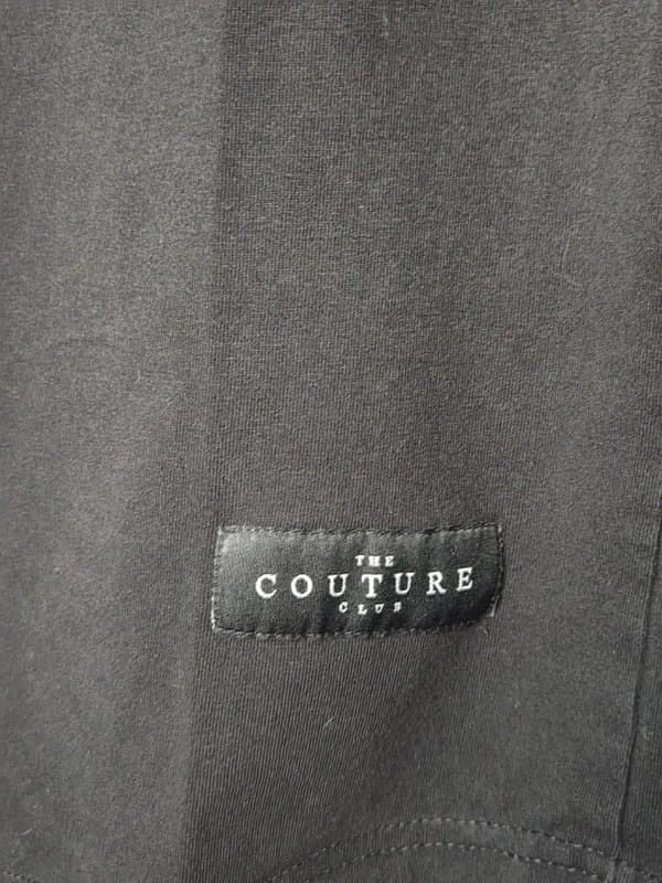 The Couture Club The couture Club Black grandad Collar Button shirt – Size M