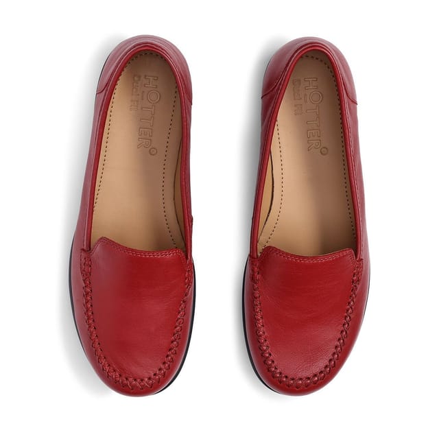 Hotter Hotter Women's 'Jazz' Moccasins in Red - 3