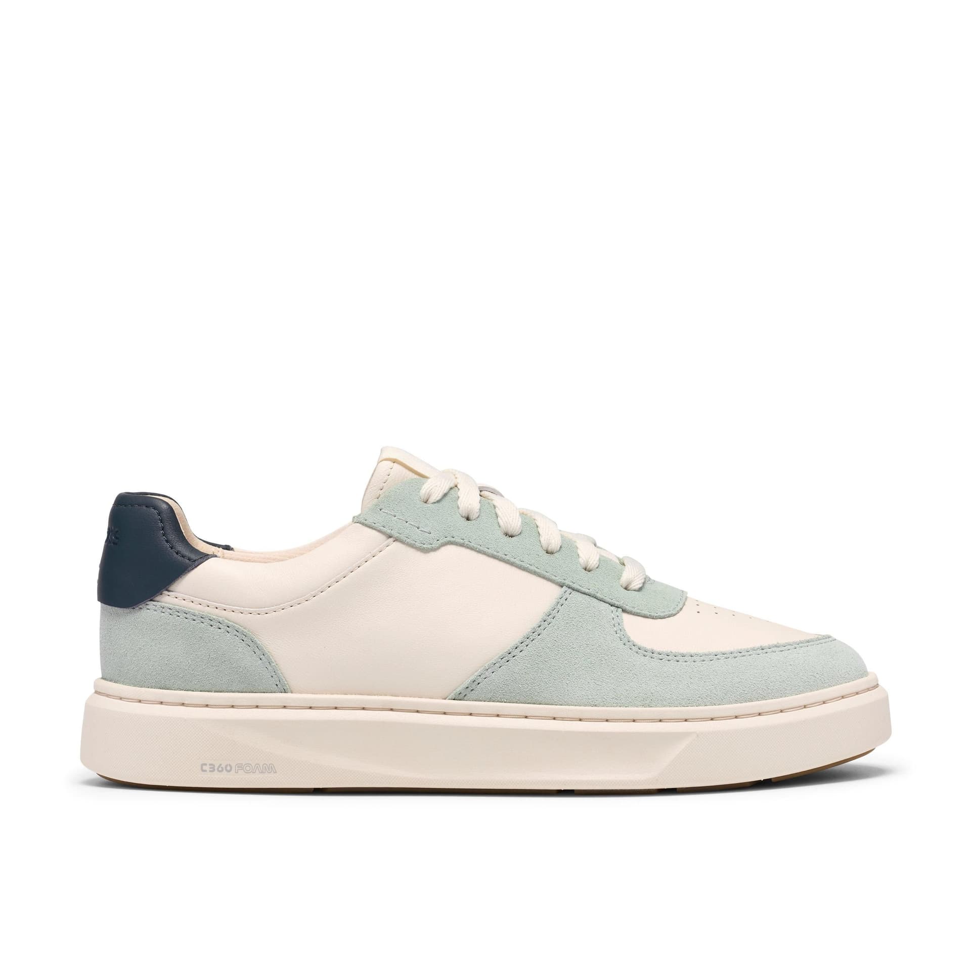 Clarks Clarks Women's Code C Court Pale Green Combination Trainers, Lace Up