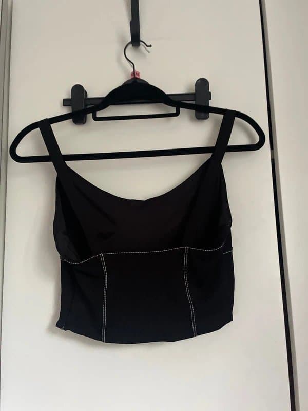 Bershka Bershka black corset vest top