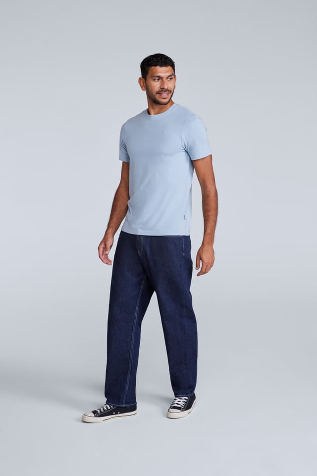 Animal Animal Men's 'Icon' Lightweight Comfortable Short Sleeve Casual Slim Fit T-Shirt in Light Blue - 2