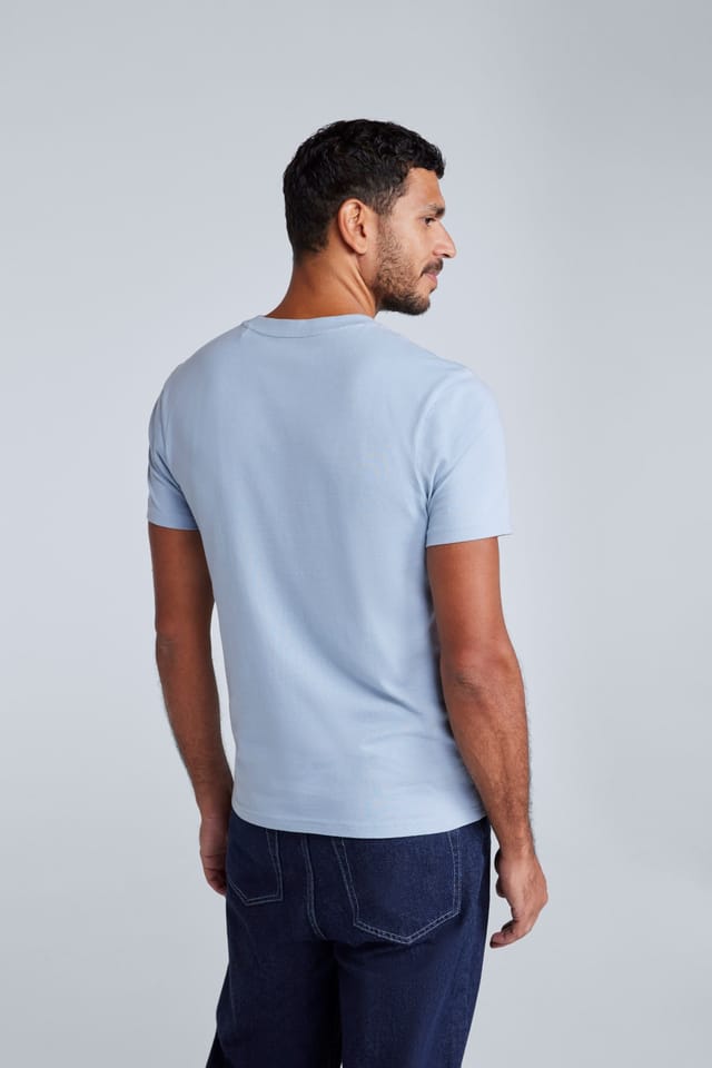Animal Animal Men's 'Icon' Lightweight Comfortable Short Sleeve Casual Slim Fit T-Shirt in Light Blue - 3