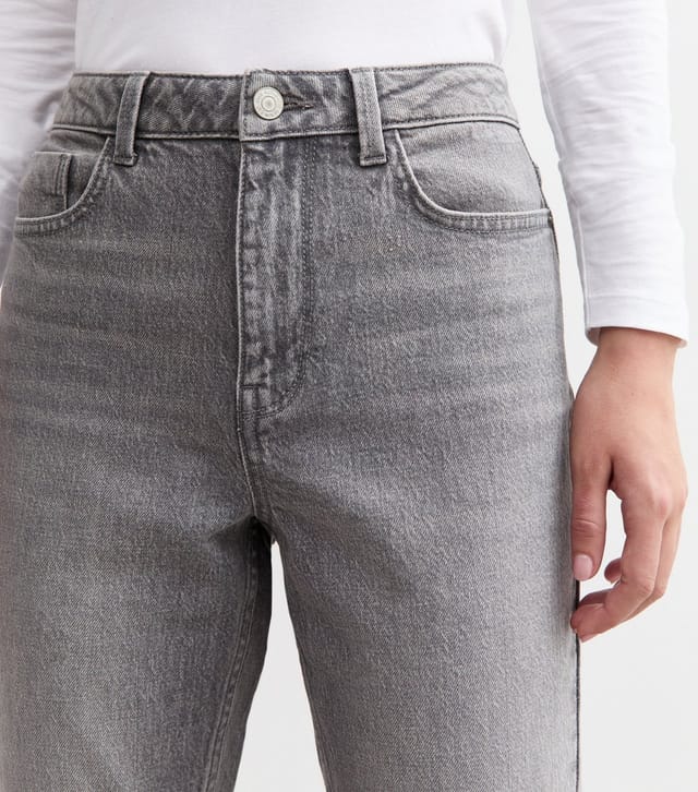 New Look Women's Grey Hannah Ankle Grazer Straight Leg Jeans New Look - 3