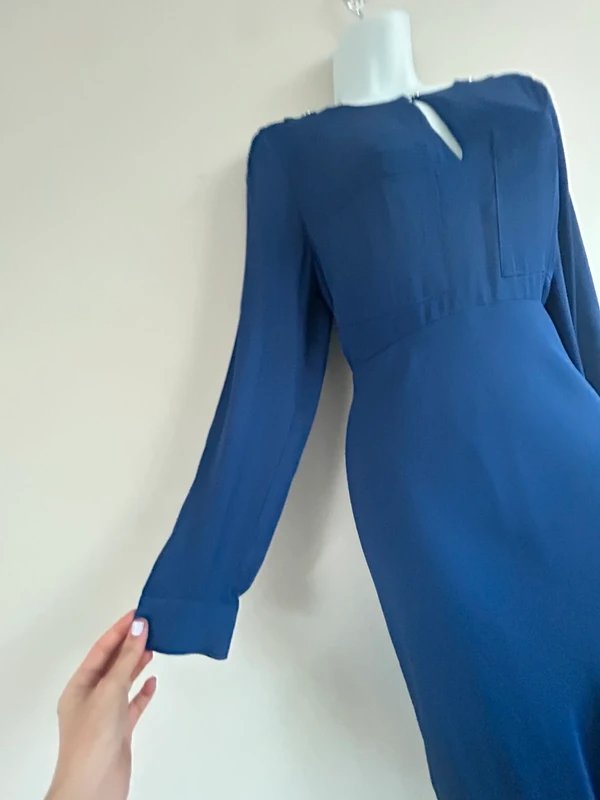 Mint Velvet New (shop floor) Mint Velvet Long Blue Dress UK 12 - 1
