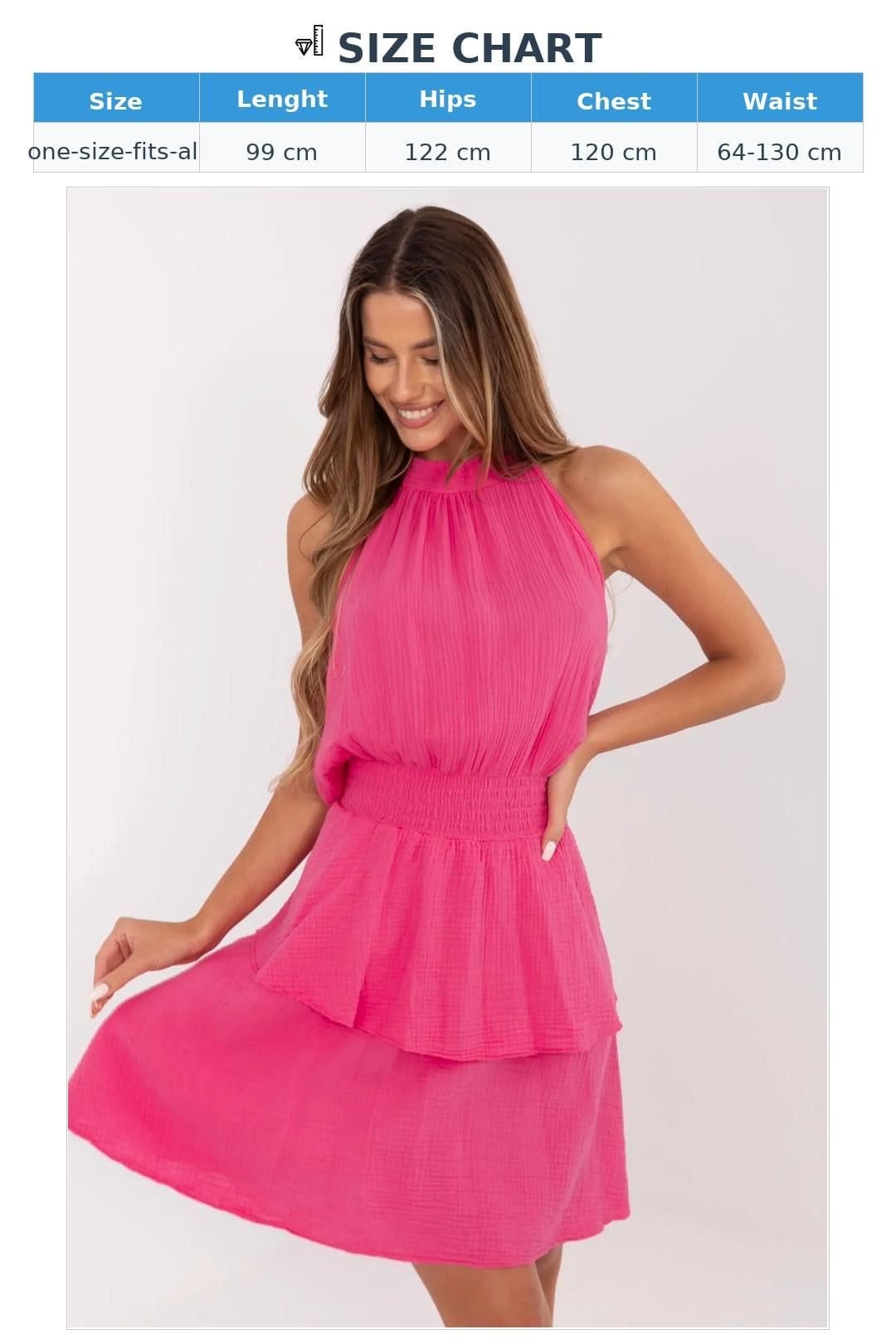 Love Lace Love Lace Women's Lightweight Muslin Summer Midi Dress in Pink - 4