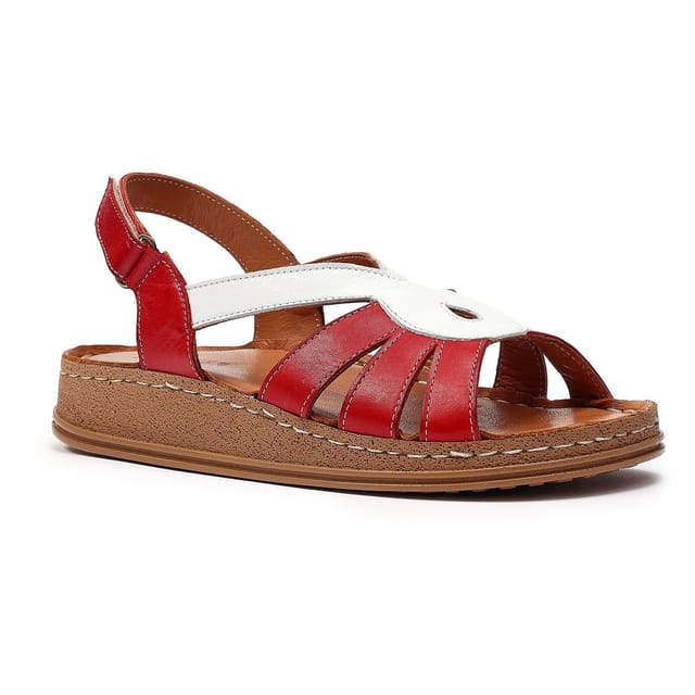 Hotter Hotter Women's Wide Fit 'Aylin' Sandals in Red - 2