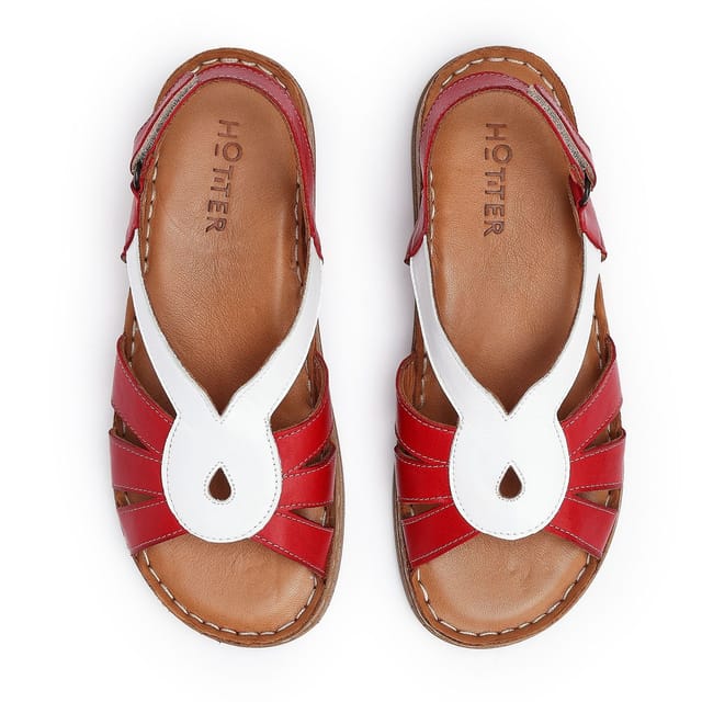 Hotter Hotter Women's Wide Fit 'Aylin' Sandals in Red - 3