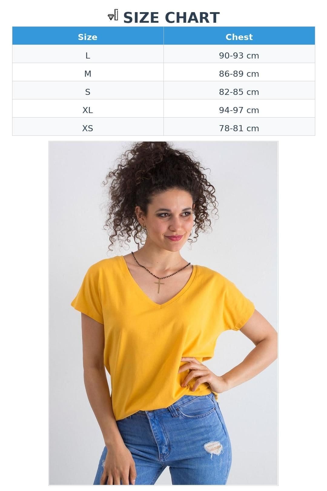 Love Lace Love Lace Women's Short Sleeve Heart Neck T-Shirt for Any Occasion Style 168498 in Yellow - 4
