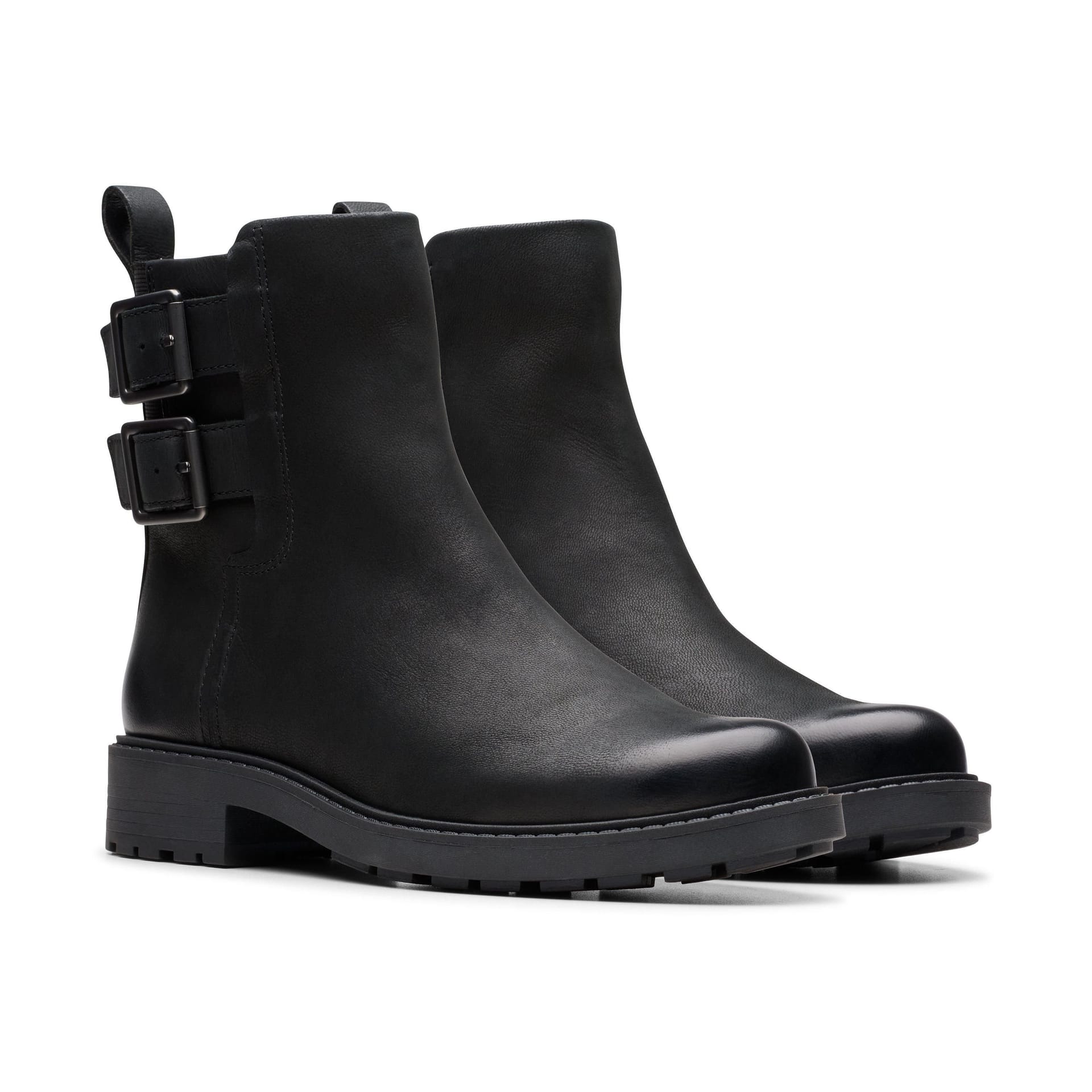 Clarks Clarks Women's Orinoco 2 Bay Black Leather Ankle Boots - 4