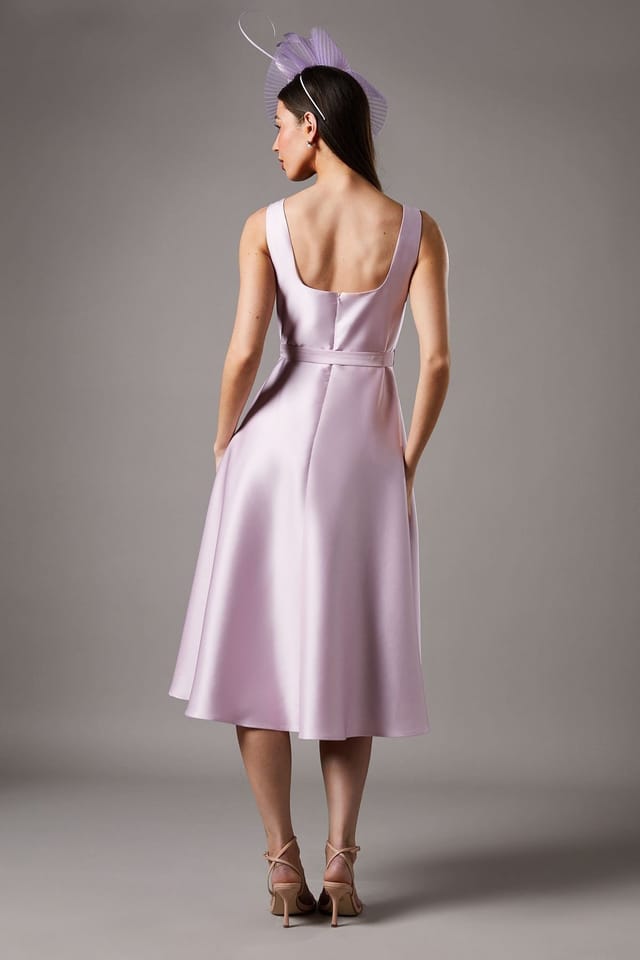 Coast Coast Women's Petite Belted Twill Midi Dress in Lilac - 3
