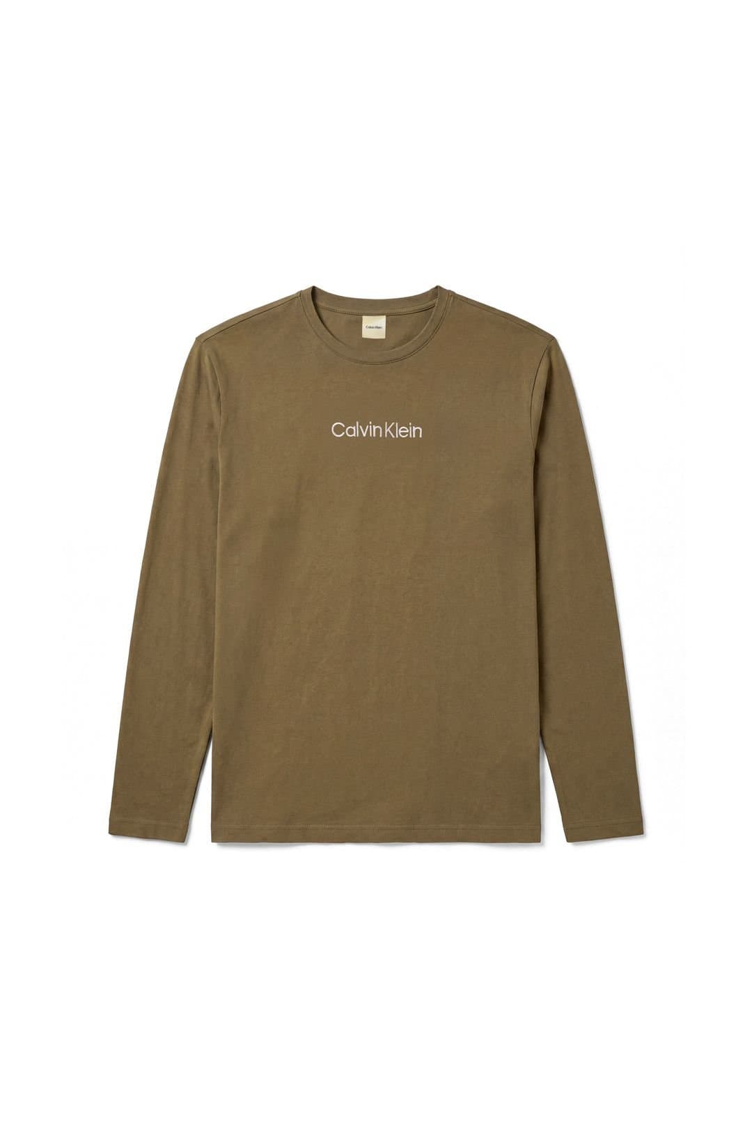 Calvin Klein Calvin Klein Men's Long Sleeve Crew Neck Olive Night in Khaki