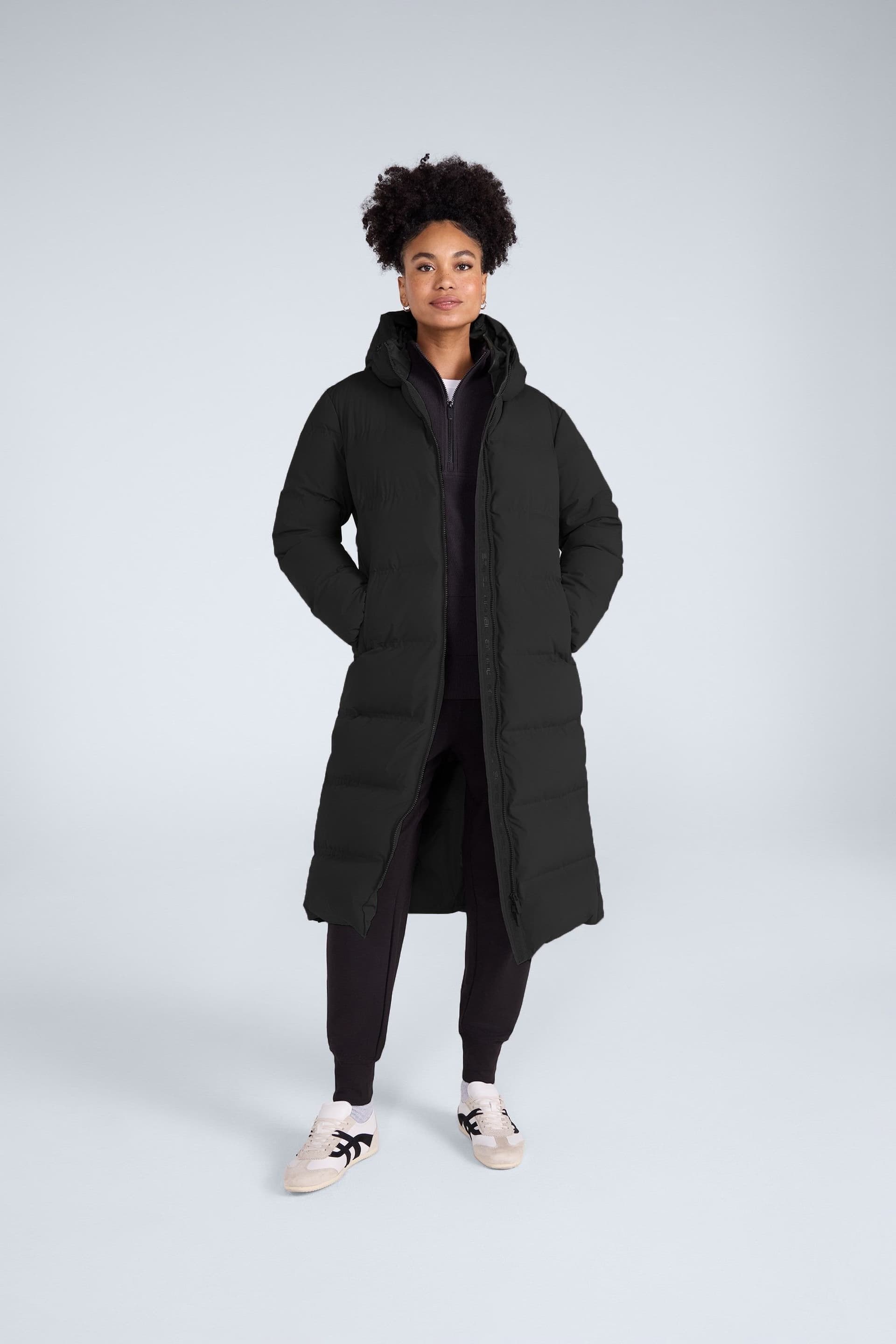 Animal Animal Women's 'Cosi Cloud' Water Resistant Breathable Hood Thermal Tested Down Coat in Black