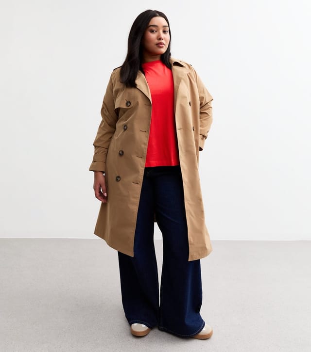 New Look Women's Plus Size Red Boxy Short Sleeve T-Shirt Curves New Look - 3