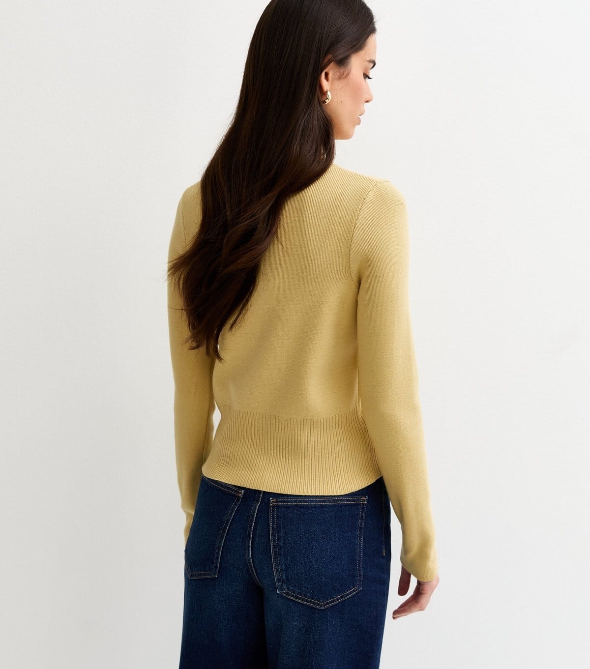 New Look Women's Light Green Compact Knit Crew Neck Cardigan New Look - 4