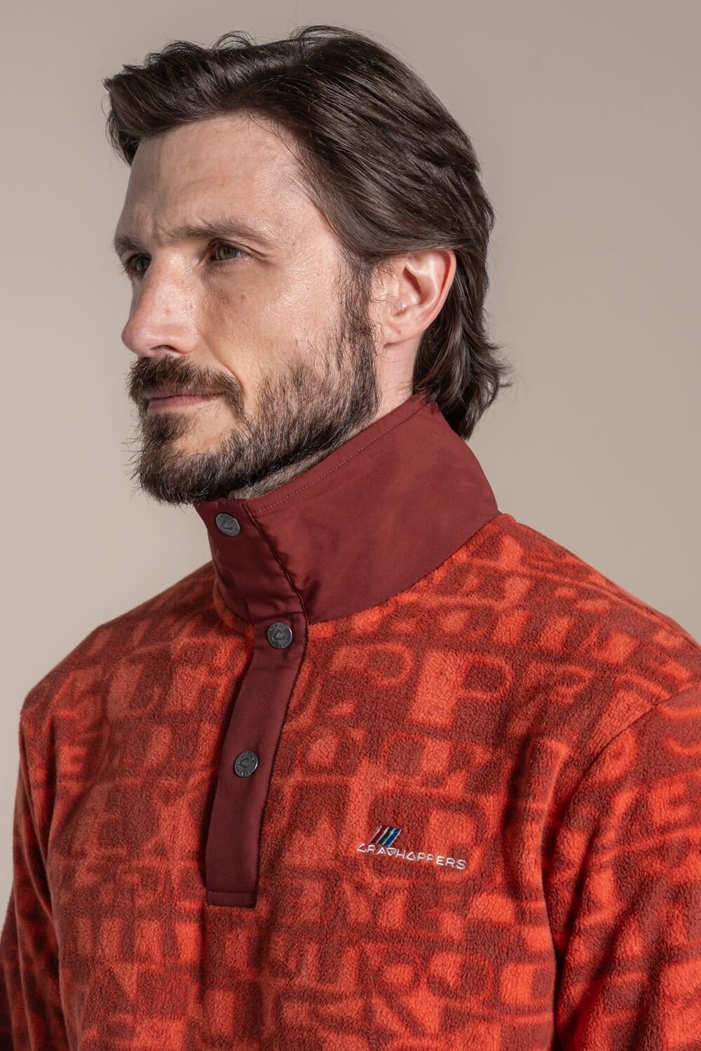 Craghoppers Craghoppers Men's Dewlish Overhead Insulating Active Overhead Fleece in Orange - 4