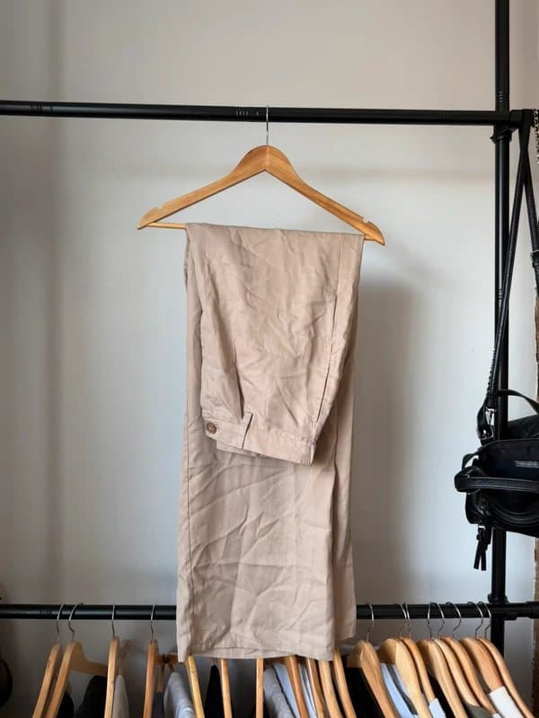 ASOS Design ASOS Design beige satin tall trousers