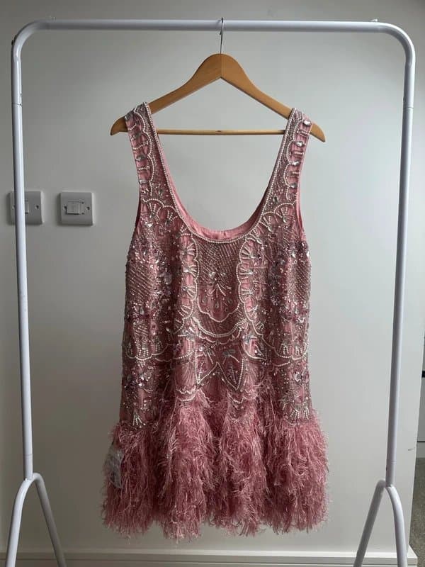 ASOS Asos Luxe Pink Embellished Dress