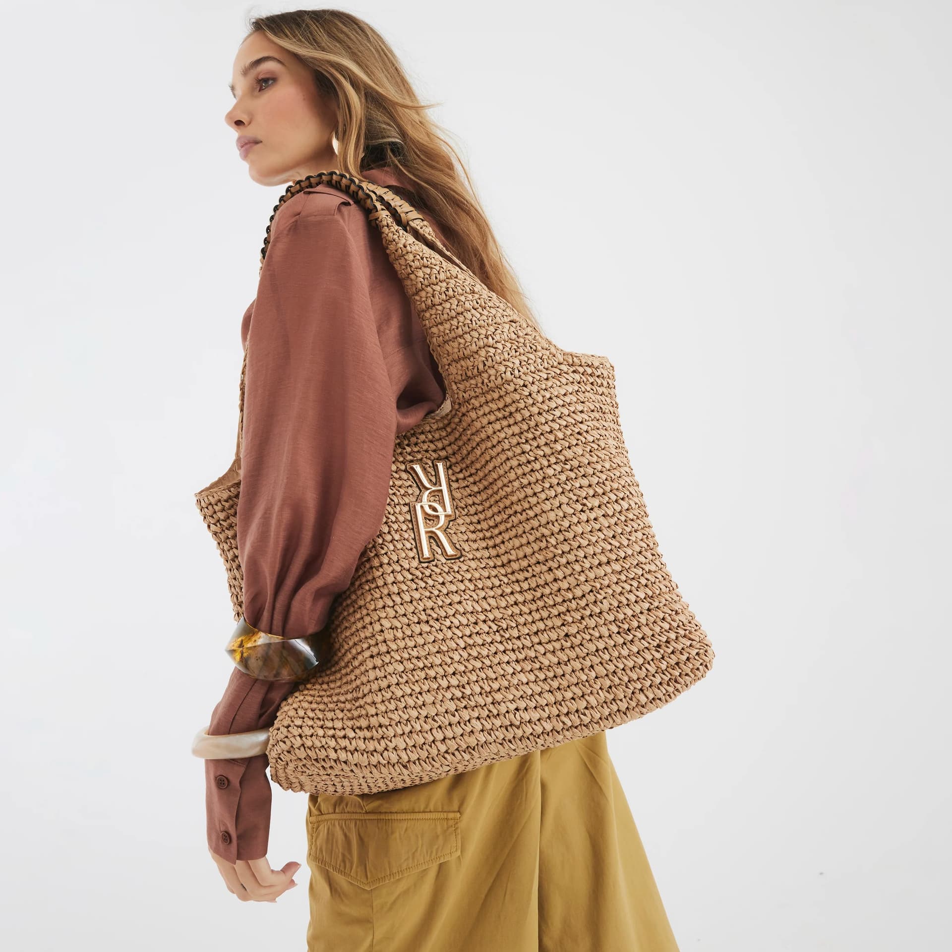 River Island River Island Womens Beige Rr Raffia Shopper Bag