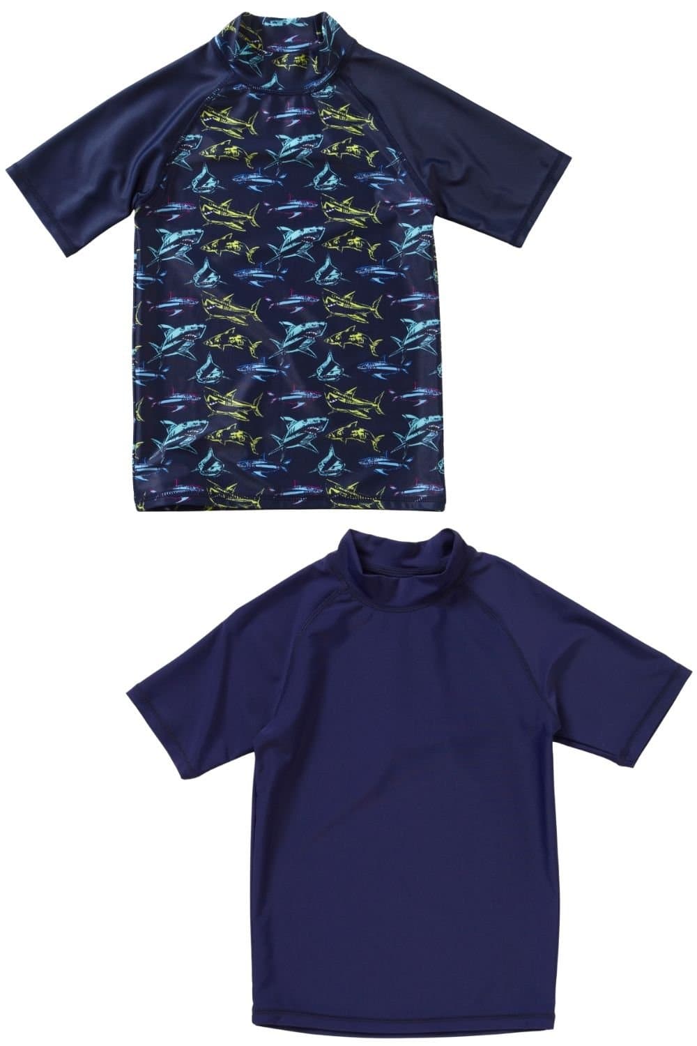 H2O H2O Men's 2 Pack Short Sleeve Swim Rash Tops in Navy