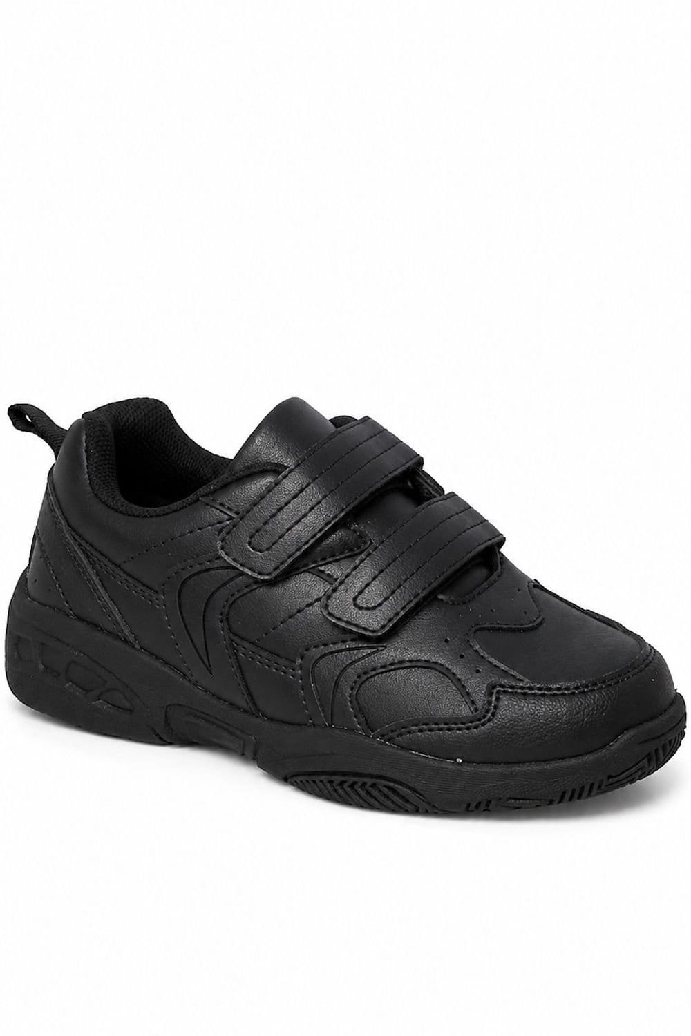 Spot On Spot On Men's Double Strap Sports School Trainers in Jet Black - 1