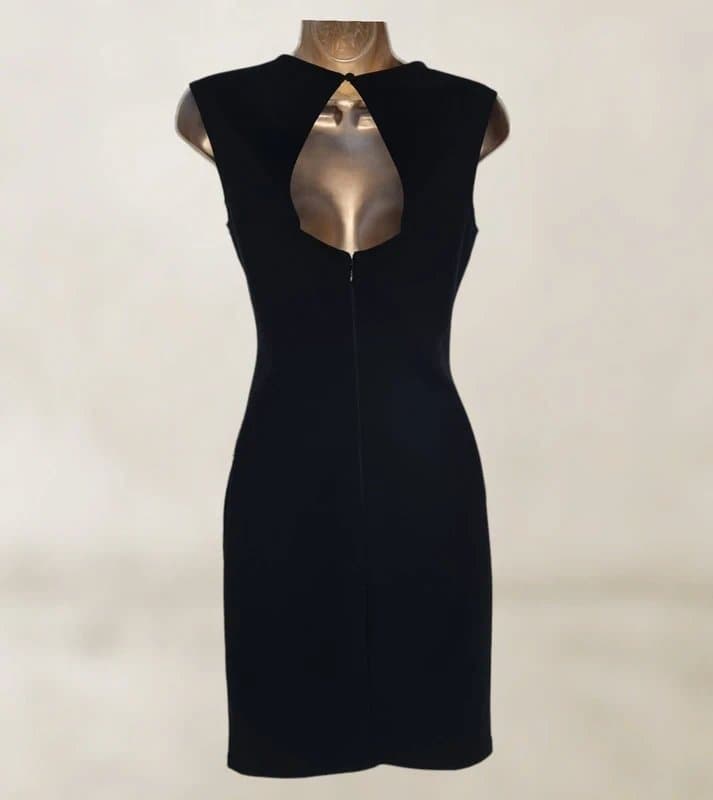 Lipsy Lipsy Womens Navy & White Embroidered Bodycon Dress UK 10 US 6 EU 38