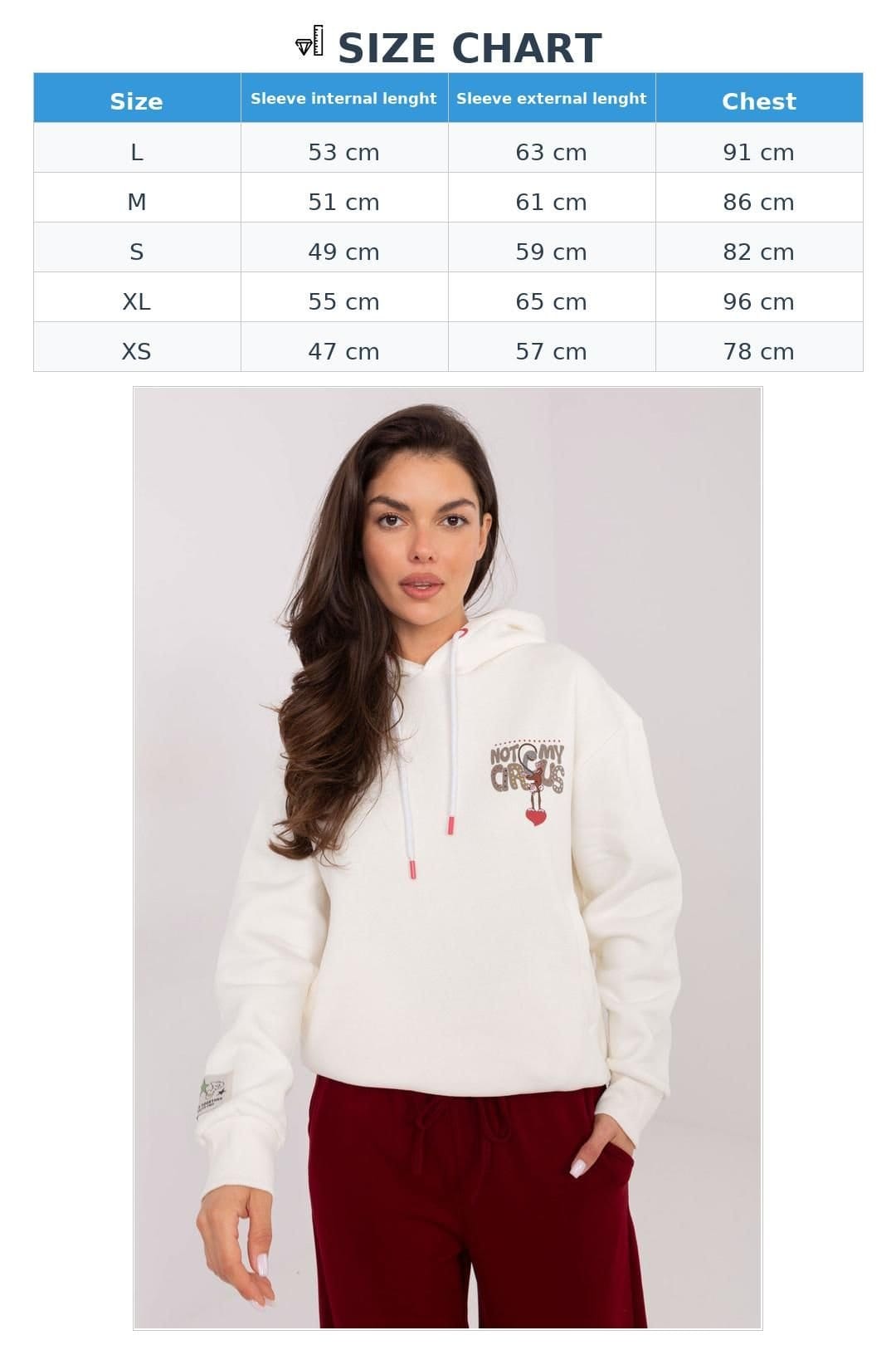 Love Lace Love Lace Women's Everyday Cotton Polyester Hooded Sweatshirt in White - 4
