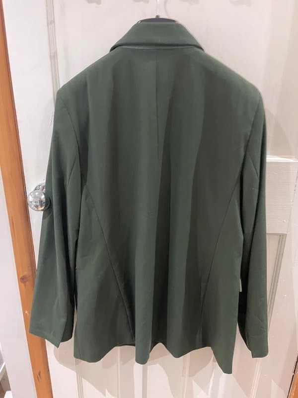Topshop Olive green top shop blazer size 14